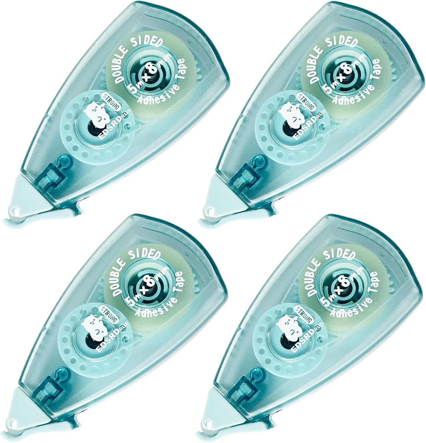 Total 4pcs Triangle Double Sided Adhesive Tape Roller