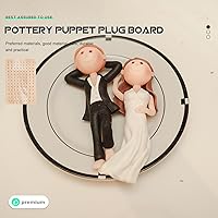 Vista 3 de 2 piezas de soporte de pintura, base de pasatiempos, soporte de piezas de madera y arcilla, estante de exhibición de cerámica para esculpir