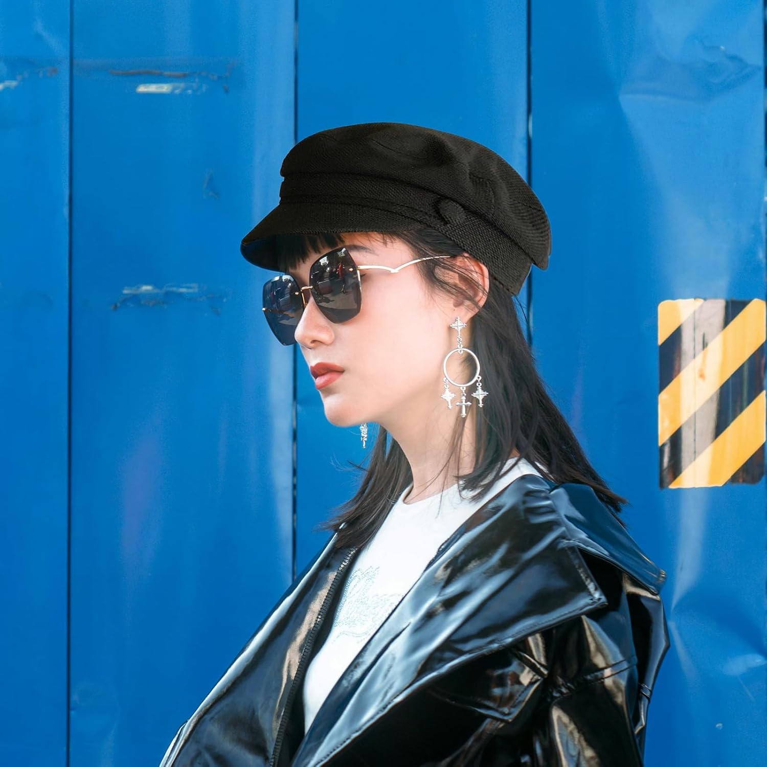 Summer Newsboy Hats for Women Fashion Breathable Baker Cabbie Cap Visor Beret Hat - Image 4