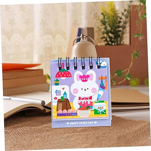 Miniatura 6 de MAGICLULU 12 piezas 2023 mini calendario de escritorio con temática de conejito para fiesta, accesorio de habitación, calendario de escritorio 2023,