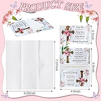 Vista 2 de PerKoop Paquete de 100 pañuelos faciales desechables de tamaño de viaje, 3 capas, para Pascua, primavera, viajes, boda, invitados, escuela, cartera