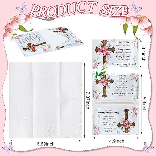 Miniatura 2 de PerKoop Paquete de 100 pañuelos desechables de tamaño de viaje, pañuelos faciales de bolsillo a granel para viajes, bodas, invitados, escuela,