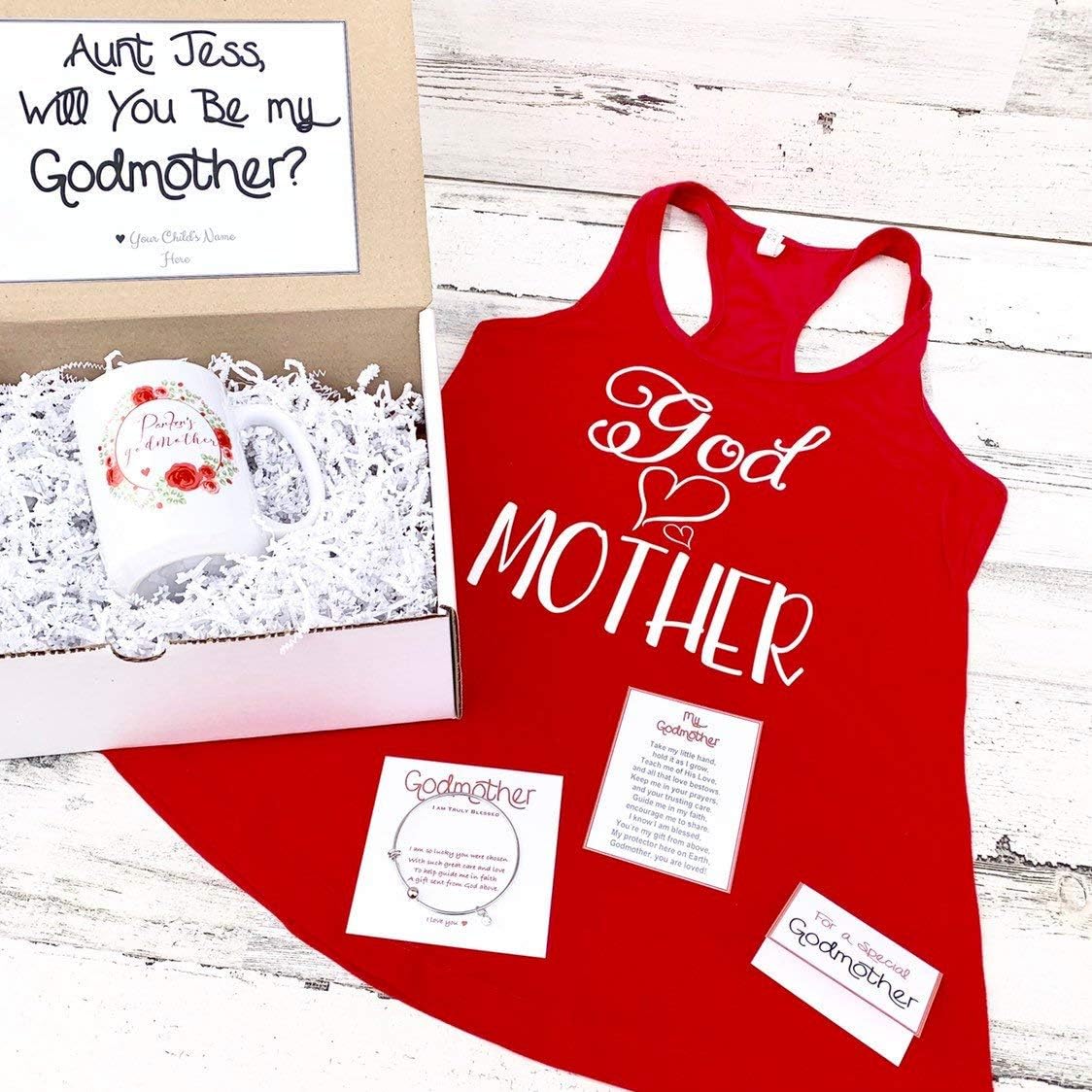 Godmother Gift - Personalized Godmother Box - Will you be My Godmother Box