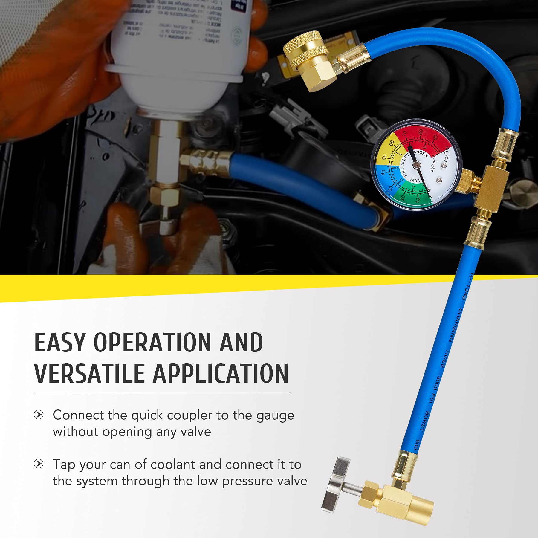 Orion Motor Tech Car AC Charge Kit for R134a Systems R134a AC