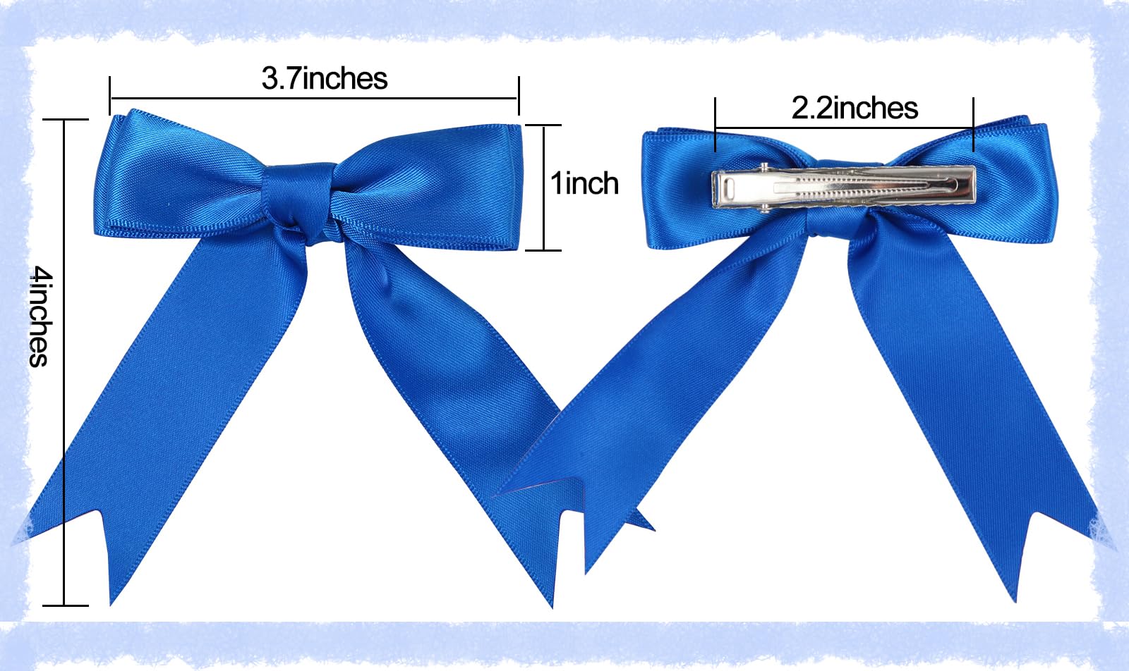 Ribbon Bow Clip for Horse Tail Pony Decoration Holiday Real Horse Christmas Parade Shows Ribbon Tie Equestrian Hair Ponytail Pet Dog Hair Clips 4pcs blue