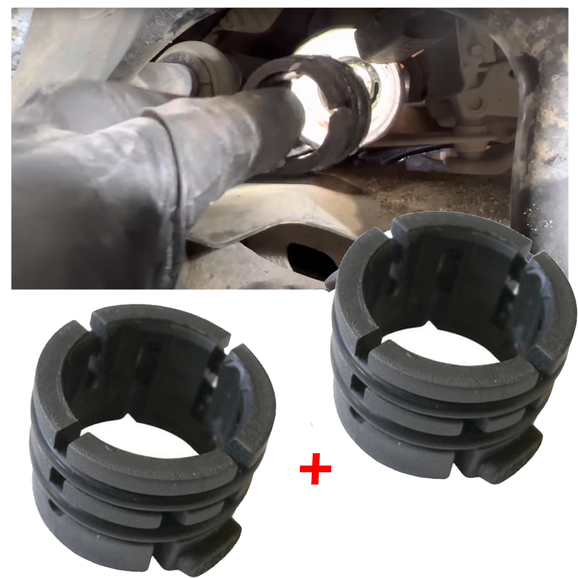 Partsline (Lot de 2) Kit de Réparation Bague d'Etanchéité pour Crémaillère de Direction AVEC Joints compatible avec CLIO III FLUENCE KANGOO II SCENIC II - 490016514R 490019110R