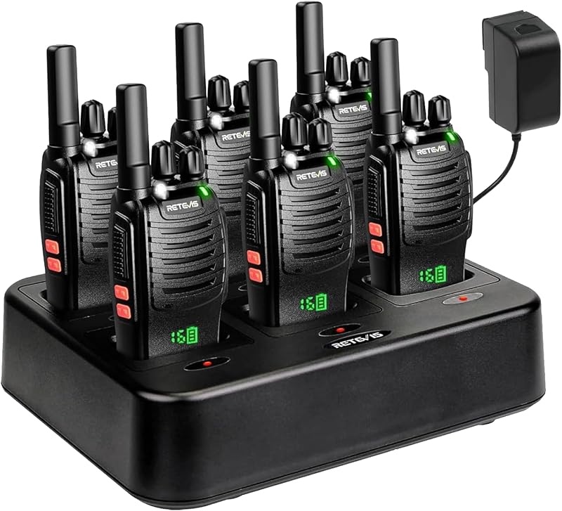 Retevis H777H Professzionális Walkie Talkie PMR Rádió 6 db Töltővel Type-C - With concealed display
