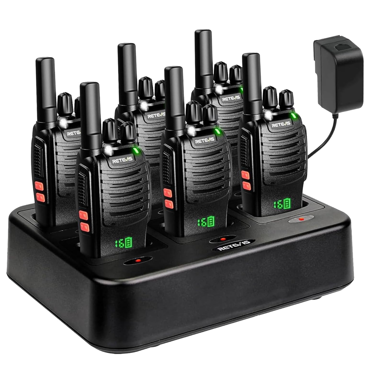 retevis h777d walkie talkie 6 canali caricatore black