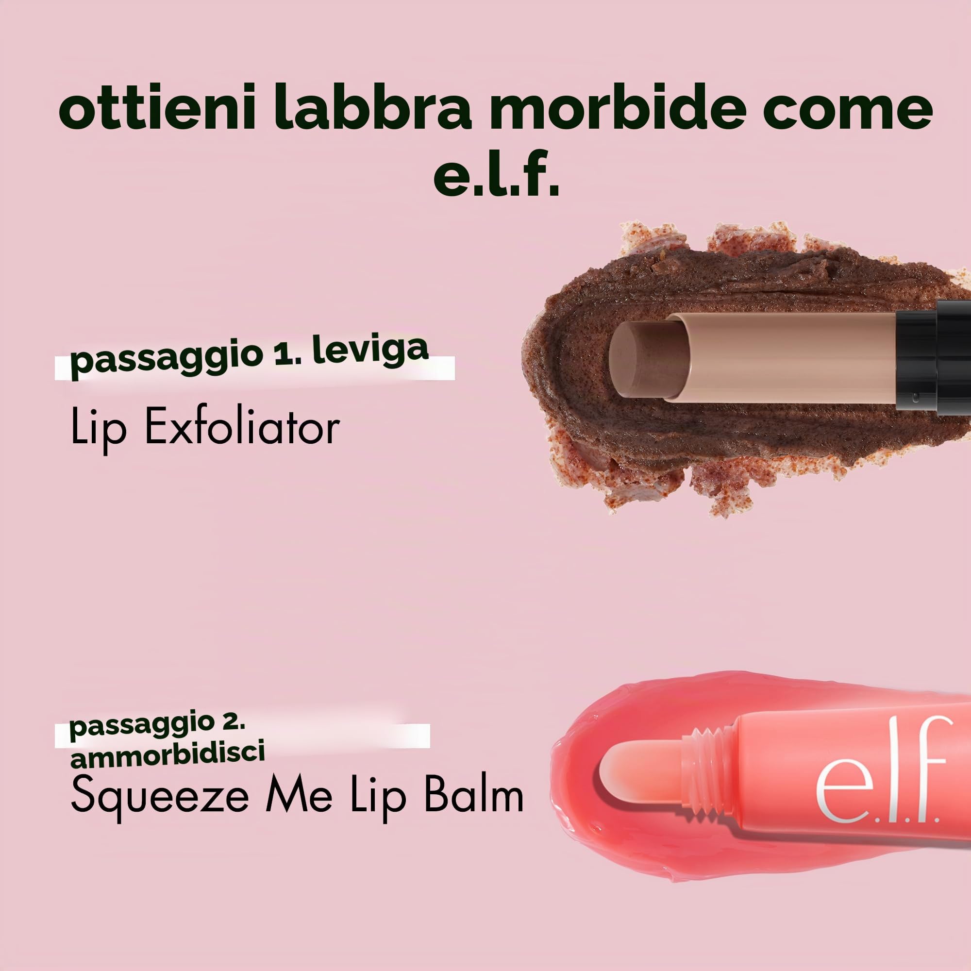 e.l.f. Squeeze Me Lip Balm, balsamo labbra idratante con tinta sheer, infuso con acido ialuronico, prodotto vegano e non testato sugli animali, Strawberry