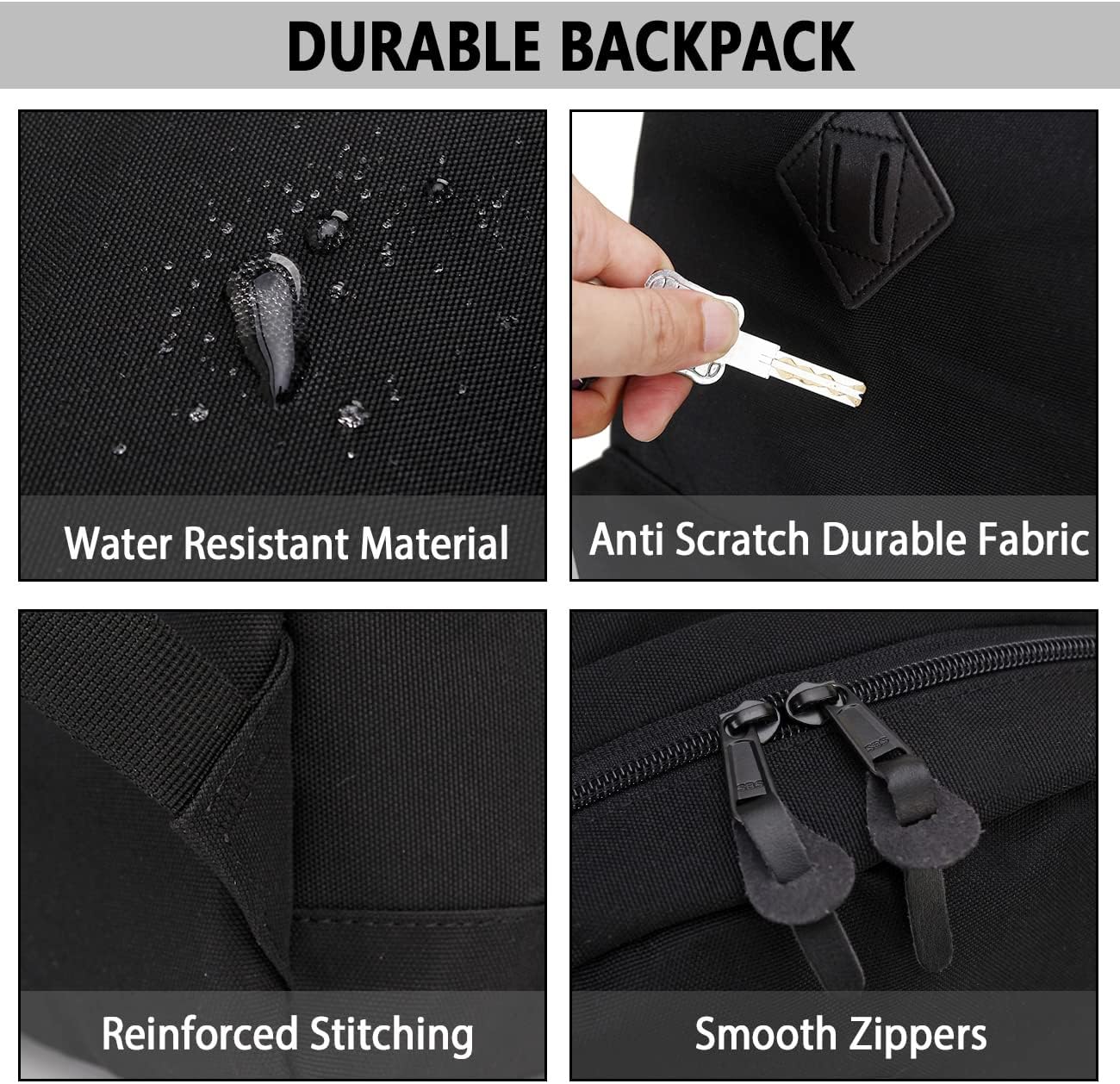 VX VONXURY Lightweight Backpack for Men Women,Simple Causal Bookbag for School Travel Work - Image 6