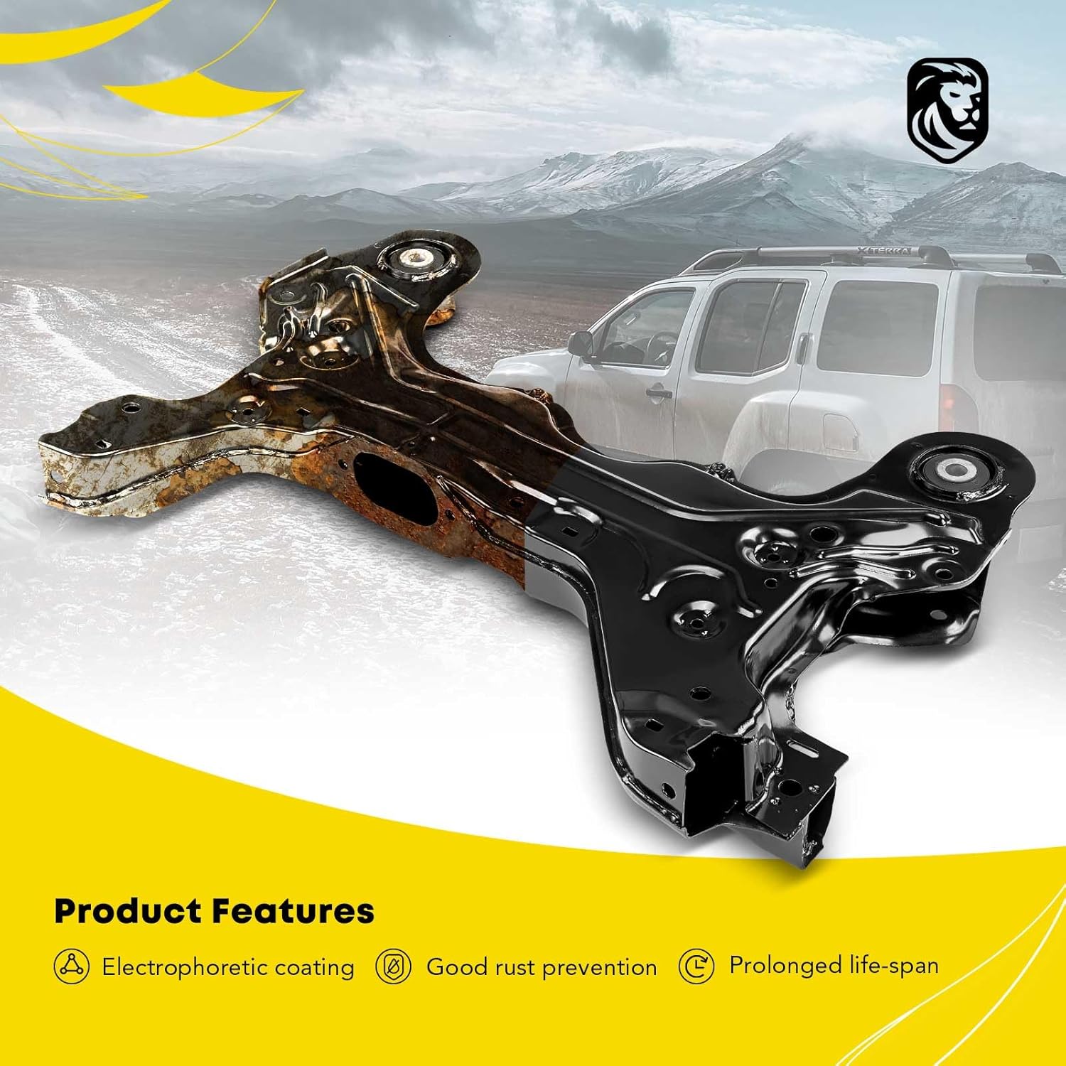 YHTAUTO Front Frame Crossmember Subframe Replacement for Audi Volkswagen Models, 2000-2006 TT, 1998-2010 Beetle, 1999-2005 Jetta, 1999-2006 Golf, Suspension Cross Member 1J0199313B