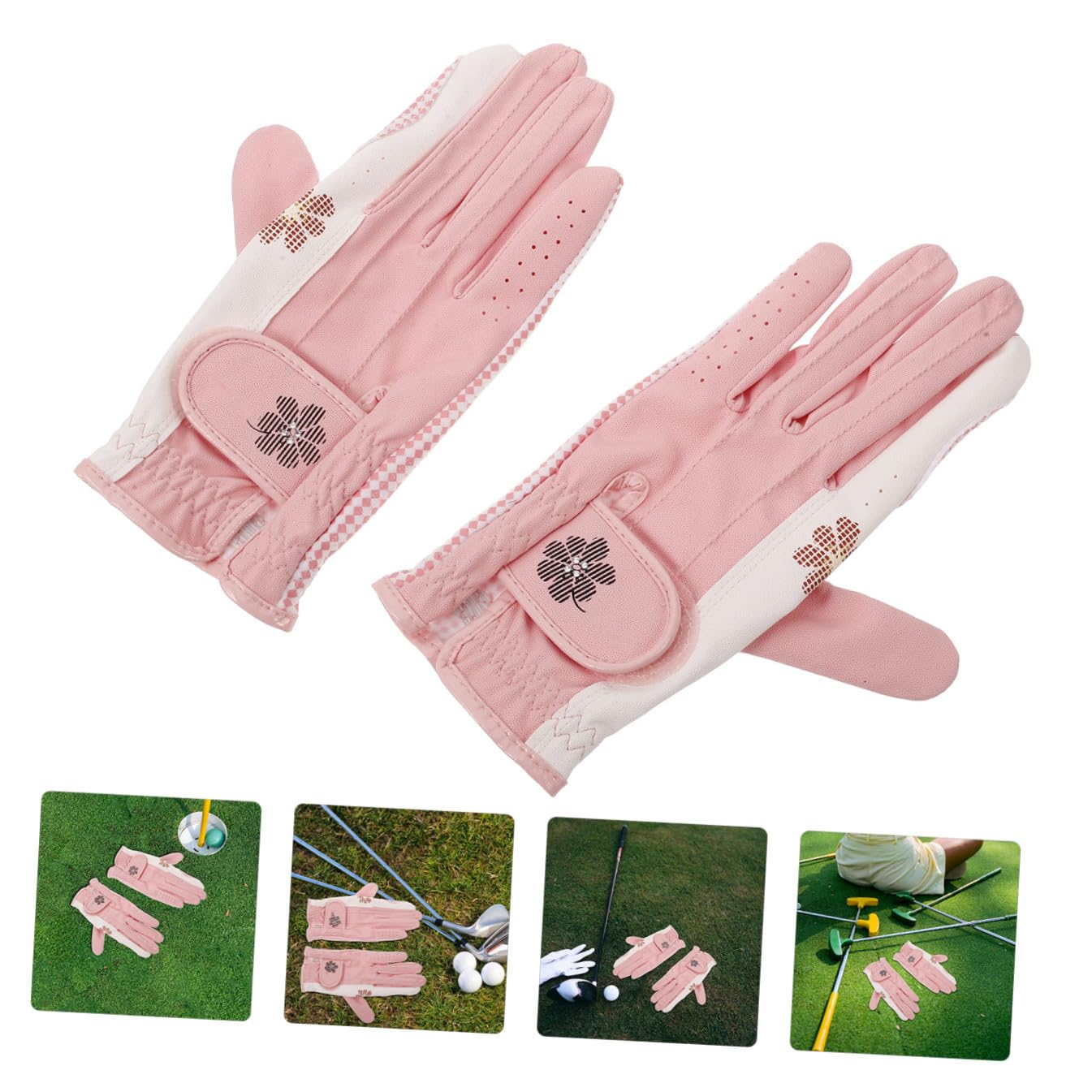 TOYANDONA Guanti Da Golf Junior Antiscivolo Guanti Da Golf Resistenti All Usura Design Rete Ventilato Accessori Per Donna