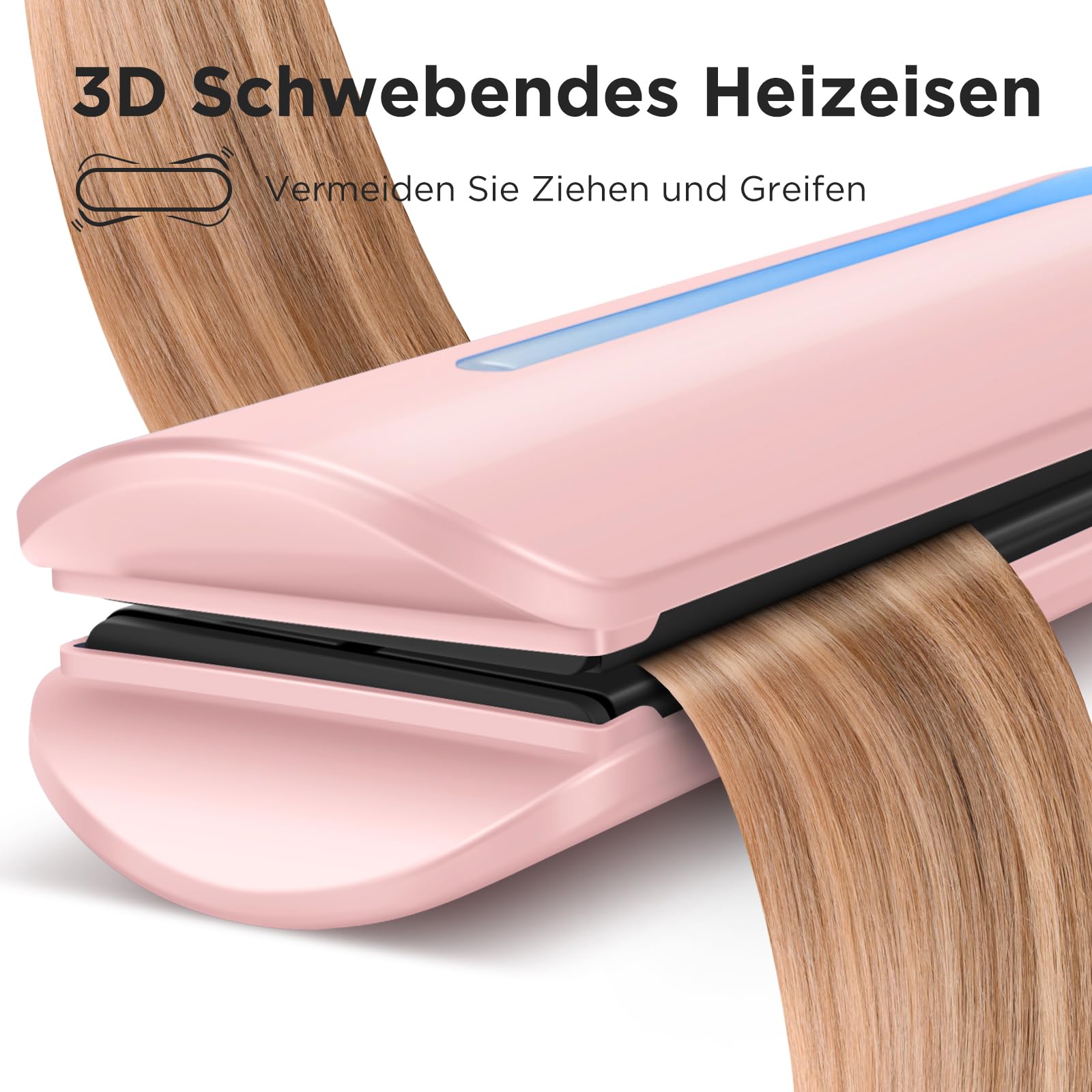 Plancha pelo infrarroja iónica 45 mm PARWIN PRO BEAUTY, placas anchas para cabello grueso, rizado, encrespado y largo, 14 temperaturas, color morado | PARWIN PRO BEAUTY - Plancha profesional para pelo grueso, rizado, rizado y largo, terapia infrarroja e i