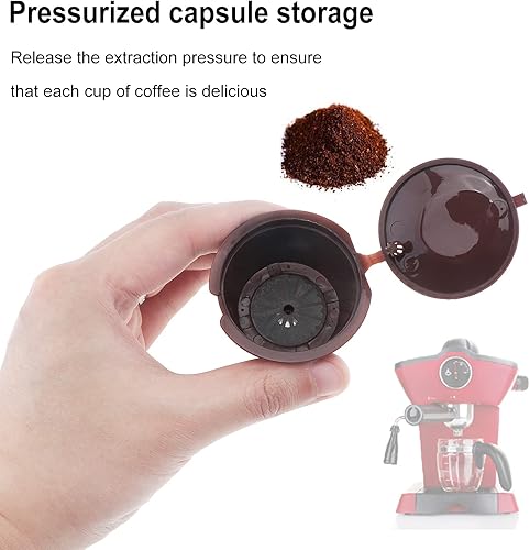Miniatura 4 de Cápsula de café reutilizable para cafeteras Nescafe Dolce Gusto, paquete de 6 filtros de cápsulas de café coloridos recargables con cepillo de
