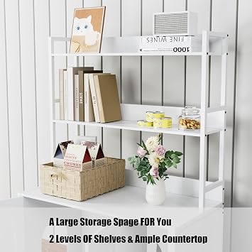 Cat Litter Box Enclosure with 3-Tier Storage – 89x45x132cm Hidden Wooden Furniture with Double Doors & Separate Partition, Multi-Functional Cat House Bookshelf for Bedroom & Living Room – White