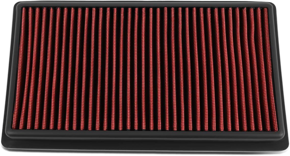 DNA Motoring AFPN-112-RD Clean Air Washable Drop In Panel Air Filter Enhance Engine Performance [Compatible with 04-08 Solara / 04-10 Sienna / 01-13 Highlander / 02-06 Camry / 07-11 Camry Hybrid]