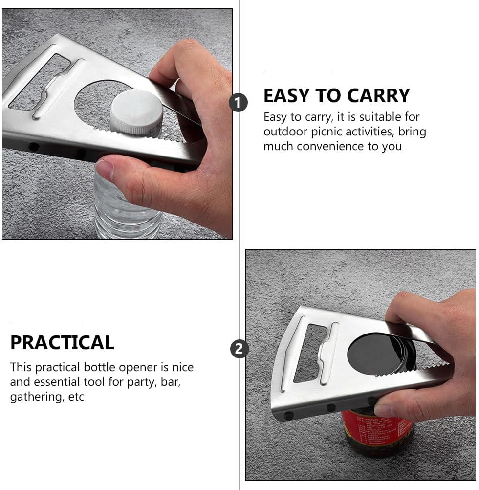 Hemoton Triangular Bottle Opener Beer Bottle Opening Tool can Opener Kitchen Supply 6.29X3.93In Compact Design for Outdoor Picnic Party Bar Use