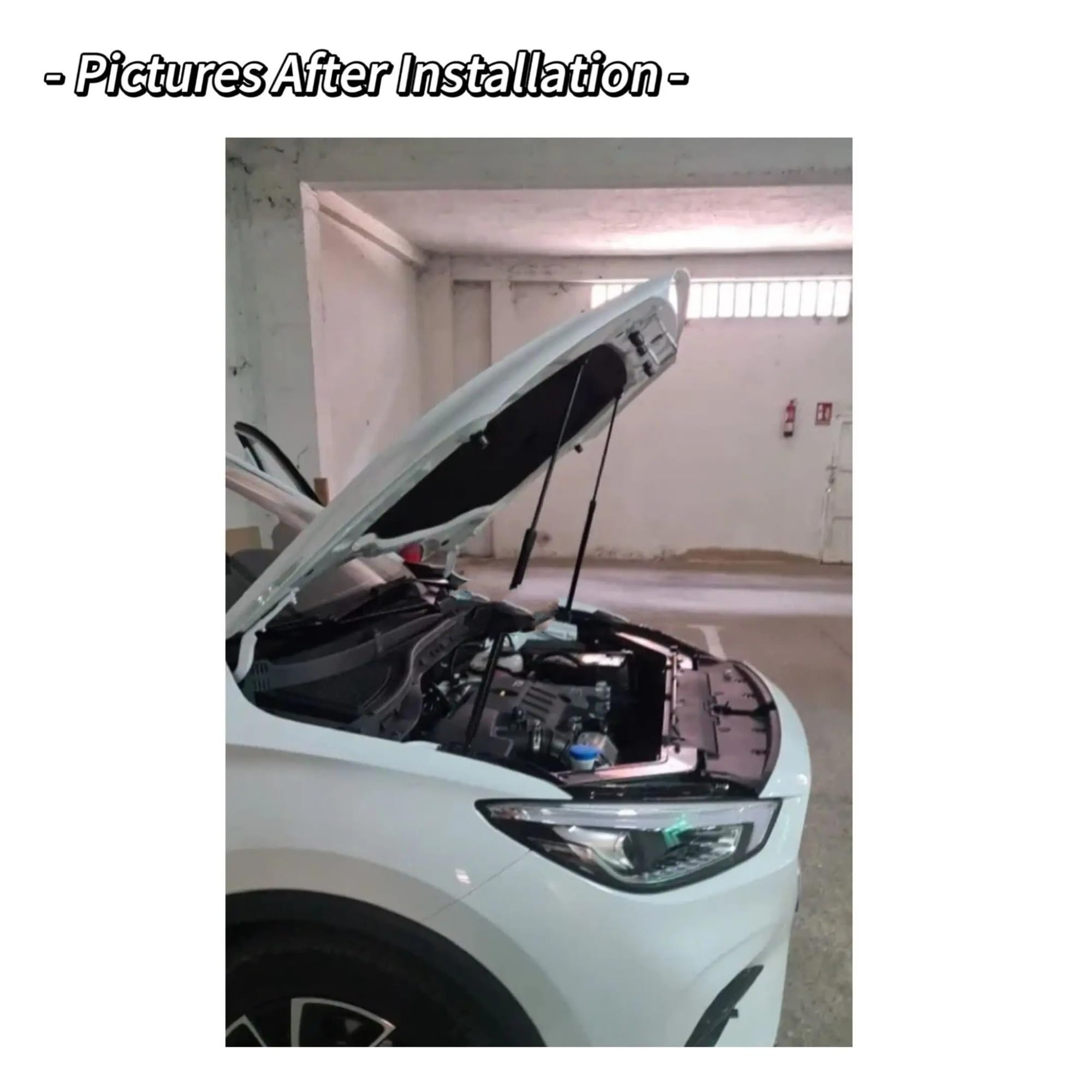 Gasfeder Haube Streben Kit Für MG ZS EV 2018-2024 ZX ZST VS Für Astor Front Motorhaube Ändern Zylinder Dämpfer Schocks Lift Unterstützt Absorber Stange Gasfeder Dämpfer Motorhaube(Black carbon fiber)