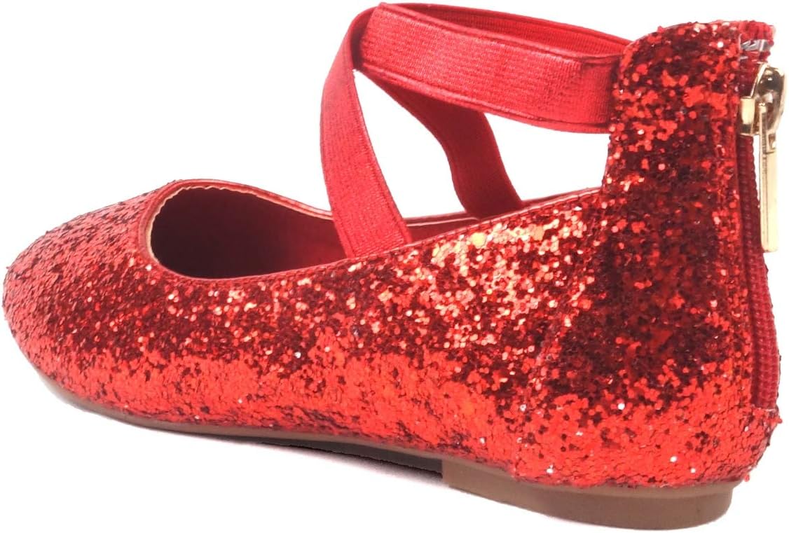 Nova Utopia Toddler Little Girls Dress Ballet Ankle Strap Flat Shoes - Image 3