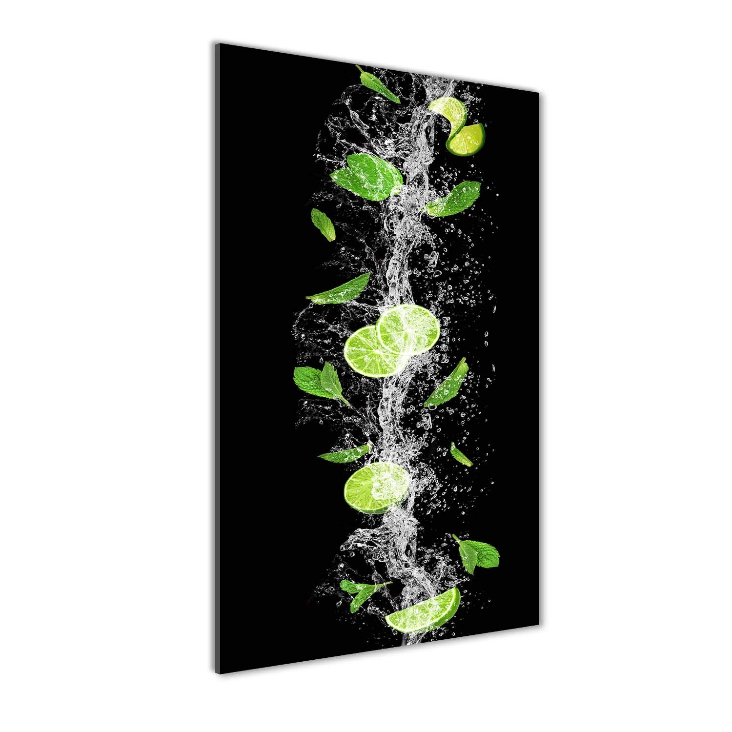 Image sur verre de citrons verts 60x120 cm pour illuminer votre cuisine