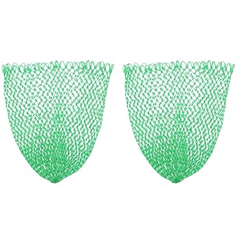 BESPORTBLE 2pcs Outdoor Thick Nets Green Portable Thickened Bag Cm Catching Landing Saltwater Foldable Catch Mesh Land Small Tank Net Freshwater Fly Fishing Replacement Netting Fish