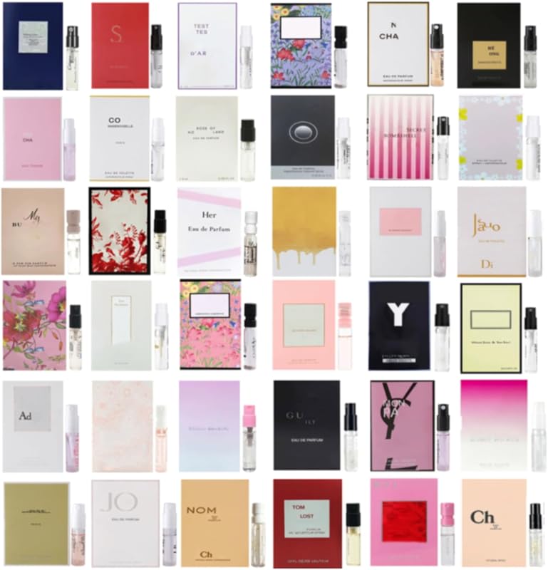 12 muestras aleatorias de perfumes para mujeres Diseñador de lujo Conjuntos de regalo de perfumes para mujeres Colección de muestras de fragancias de alta gama Perfumes Viales de muestra