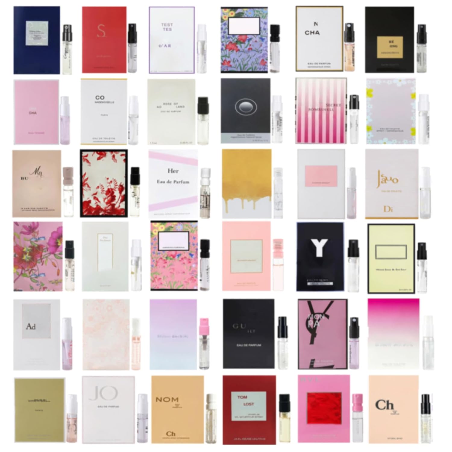 Womens Perfume Sampler Sets Designer Fragrance Sampler High End Popular Perfume Gift Sets for Women (12 Random)