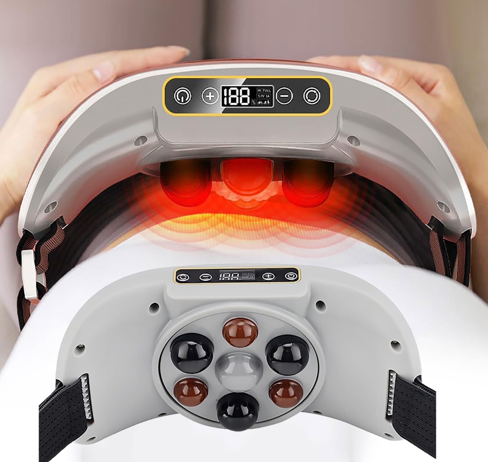 Electric Bian Stone Tummy Kneading Instrument for Flattening Belly, 3 Modes & 3 Strengths