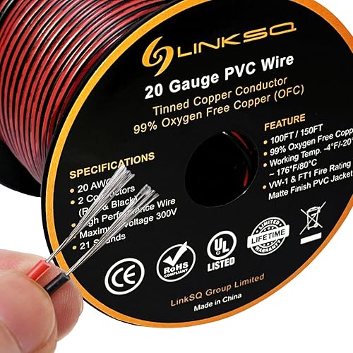 Vista 49 de Cable eléctrico 2468 VW-1 FT1 (100 pies) calibre 16 2 conductores, cable de cobre estañado trenzado sin oxígeno de 2 cables, 16 AWG 2 cables, cable