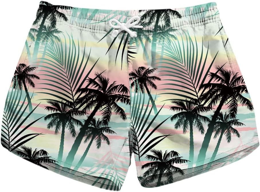 Women's Casual Swim Trunks Quick Dry Print Boardshort Beach Shorts