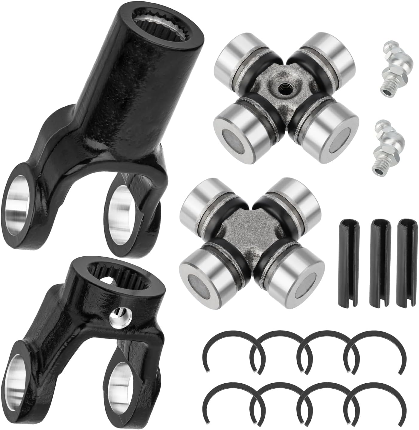 Front Prop Shaft Yoke & U-Joint (2 Side) for Polaris Sportsman 300 335 400 450 500 550 570 600 700 800 Magnum Scrambler Xpedition Xplorer ATP ACE OEM# 3260133 2203704 3260131 1350053 2203703