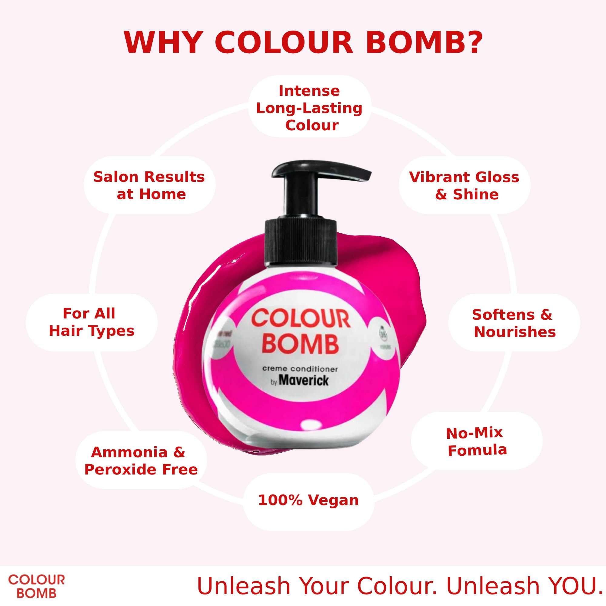 250ml – Balsamo depositante per capelli colorati, trattamento rinfrescante per capelli brillanti e brillanti, senza miscelazione, vegano, senza ammoniaca e perossido (Pink)