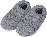 Vista 1 de SUZZIPAD Pantuflas para microondas y calentador de pies para cama, pantuflas térmicas para microondas para mujeres y hombres, calentadores de pies