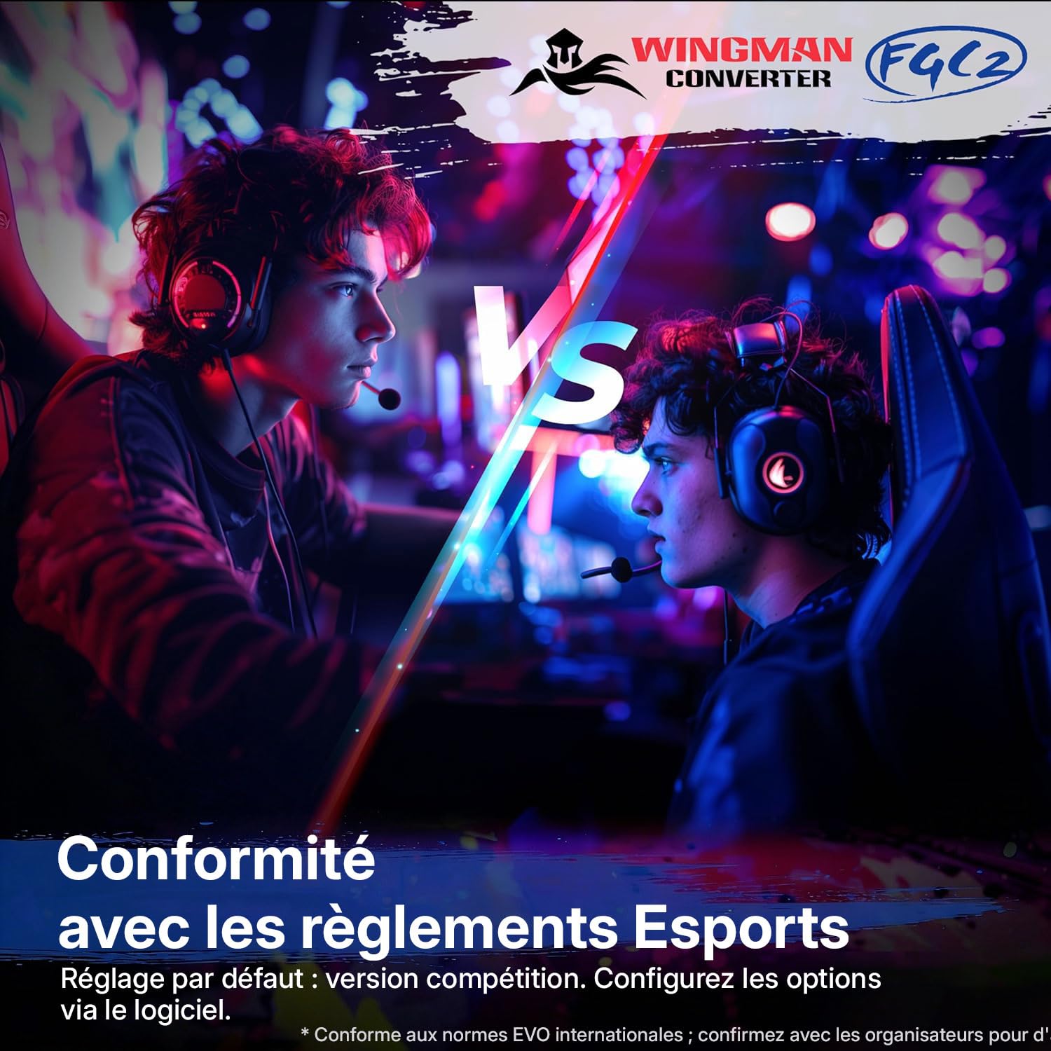Mcbazel Wingman FGC 2 Convertisseur pour PS5, Manette Filaire PS5/PS4/Xbox Series X|S/Xbox One/Xbox Elite/NS Switch/Stick Arcade vers PS5/PC Windows
