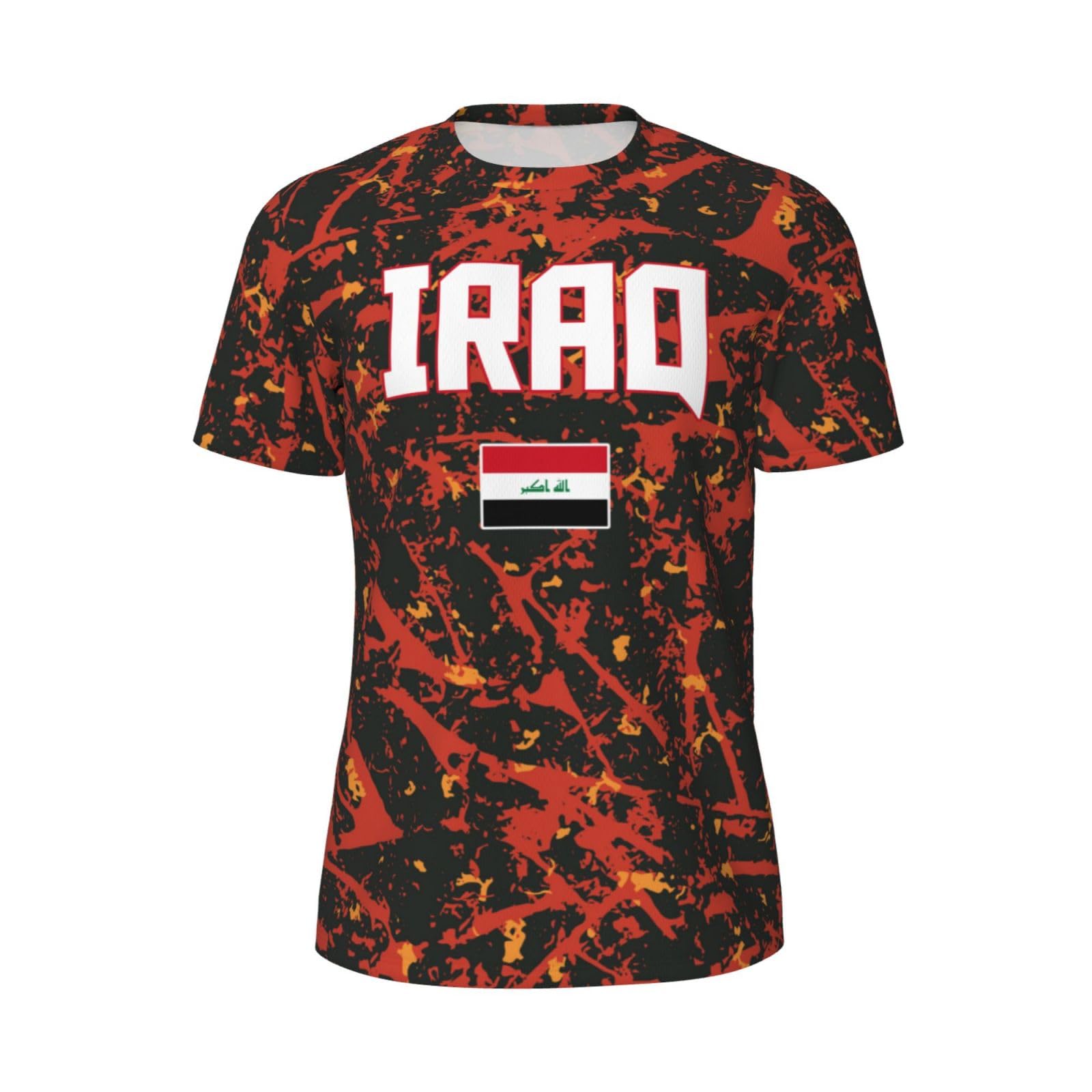 DABOYOZHZH Iraq Flag Cool Iraqans (60) Sports Jersey Mesh T-Shirt 3D Print for Running Cycling Soccer Tennis Fitness Climbing Shirts