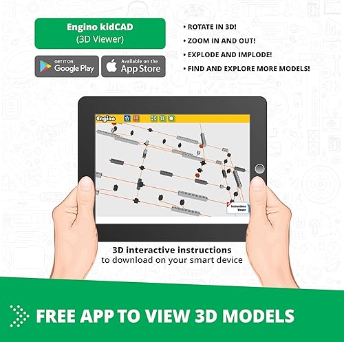 Miniatura 5 de Engino - Juguetes STEM, juguetes de construcción para niños de 9 años, engranajes mecánicos y unidades de gusano, juguetes de construcción STEM,