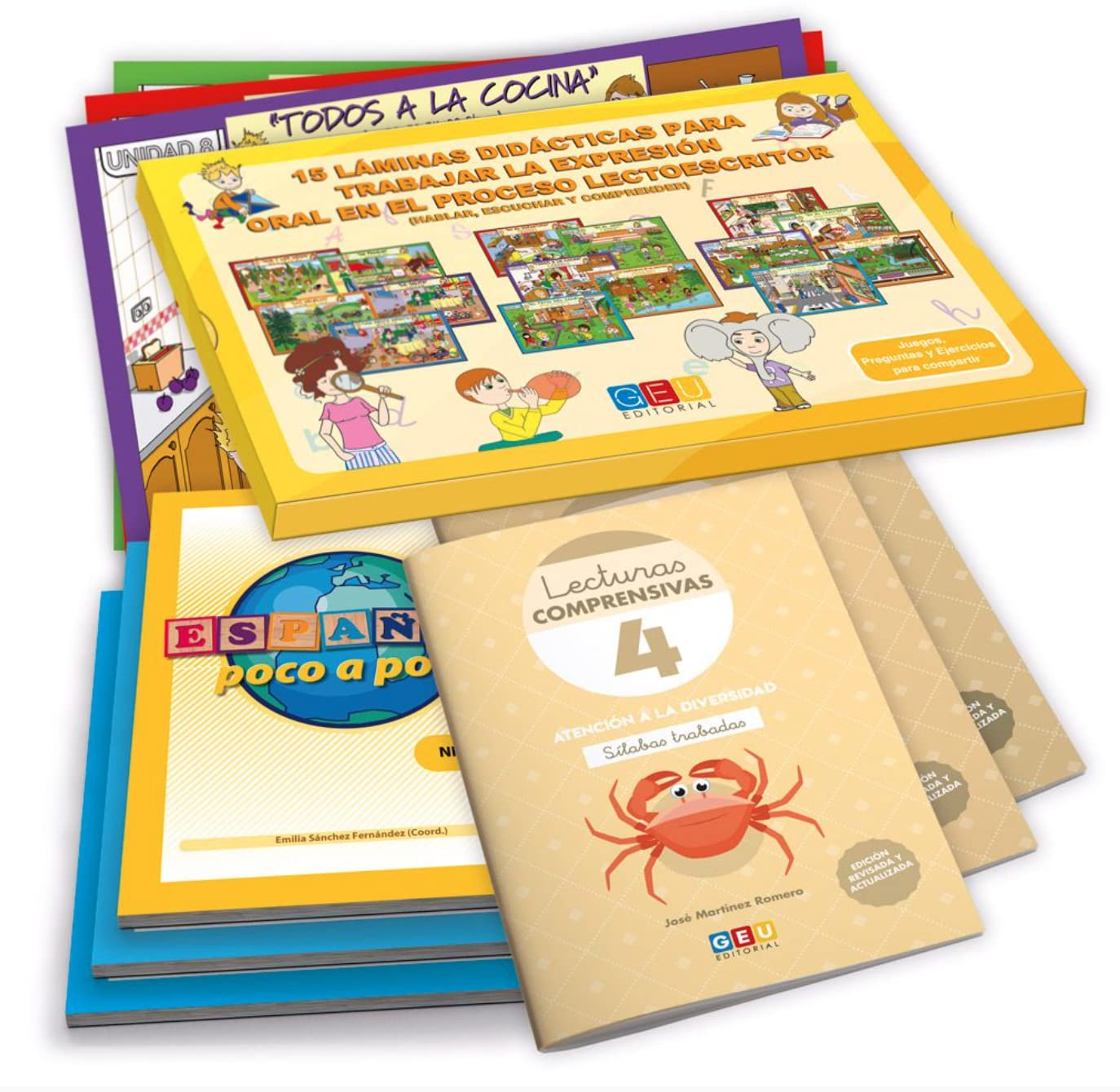Pack Enseñanza Español Educación Primaria 2º Ciclo (3º y 4º Primaria): Material Didáctico para Aprender Español Niños a Partir 8 años: Pack Español Lengua Extranjera Niños