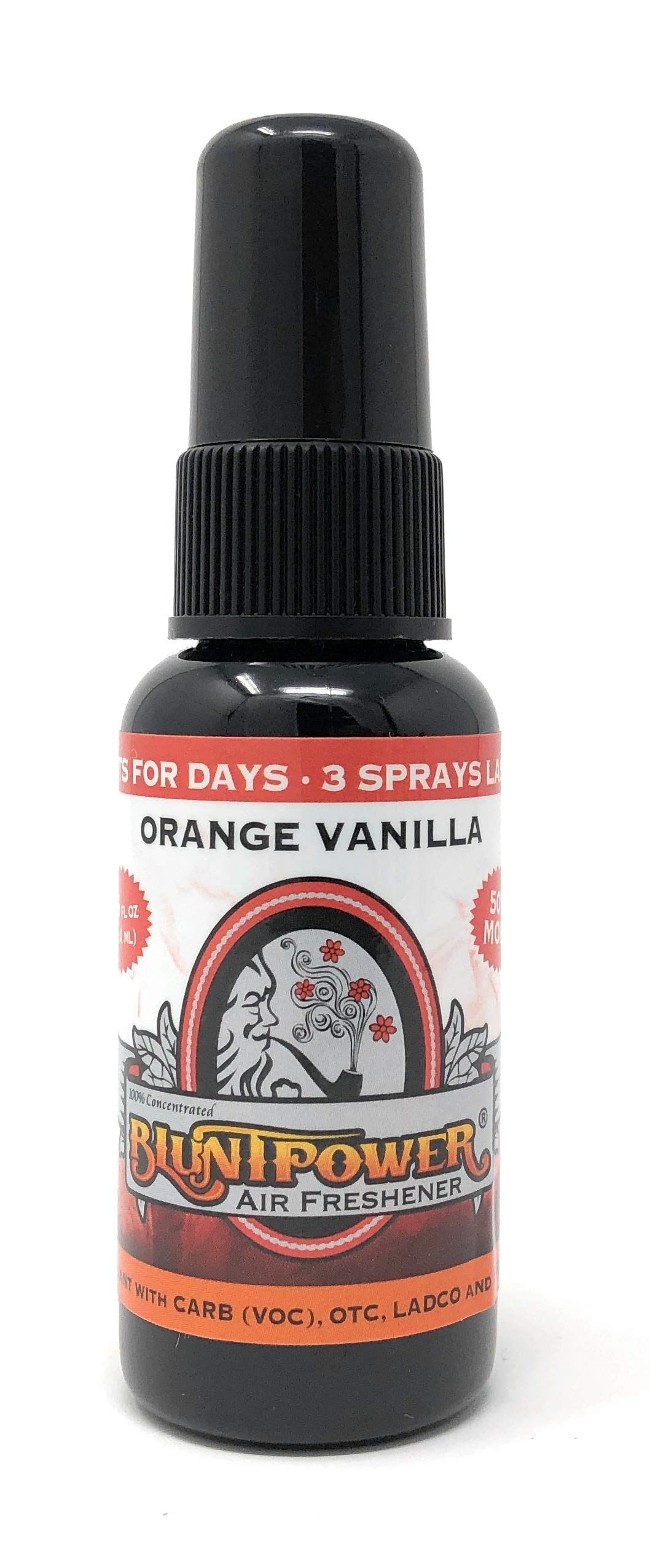 BluntPower (Orange Vanilla, 1 Pack) Concentrated Odor Eliminator & Diffuser Oil - Room Deodorizer, Odor Eliminator, Air Freshener - Premium Oil Based