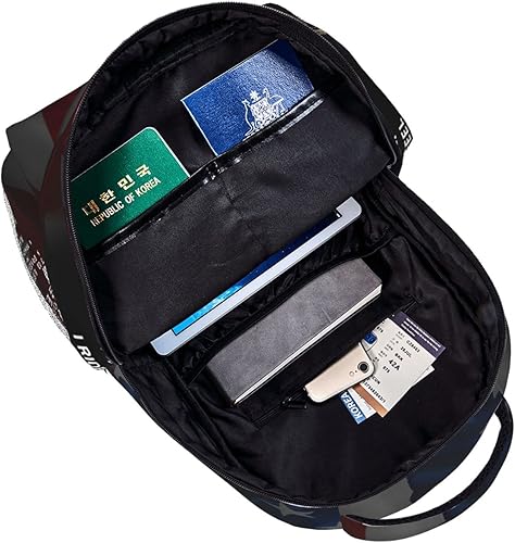 Miniatura 5 de FuriTou Mochila de motocross con bandera estadounidense, mochila de hombro doble para computadora portátil, para hombres y mujeres, bolsa de libros