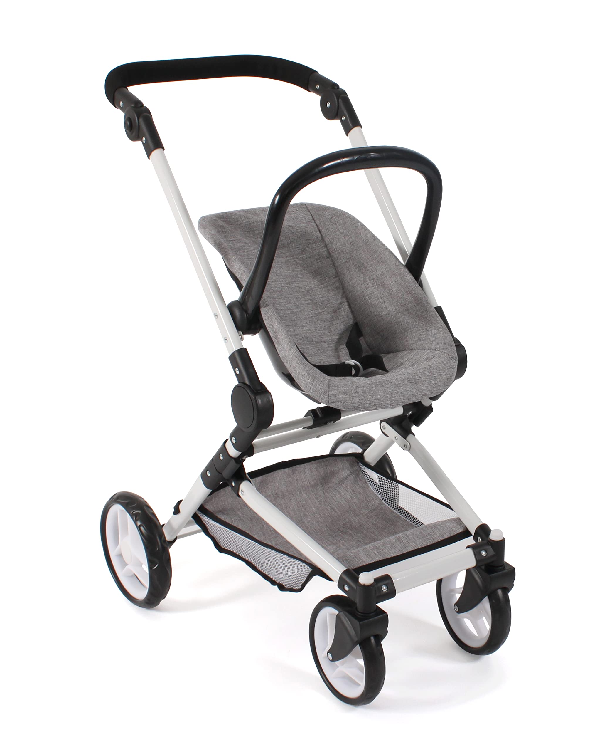 Bayer Chic 2000 645 19 wózek dla lalek kombi Fides 3 w 1, dżinsy szare, 61 x 44,5 x 85 cm