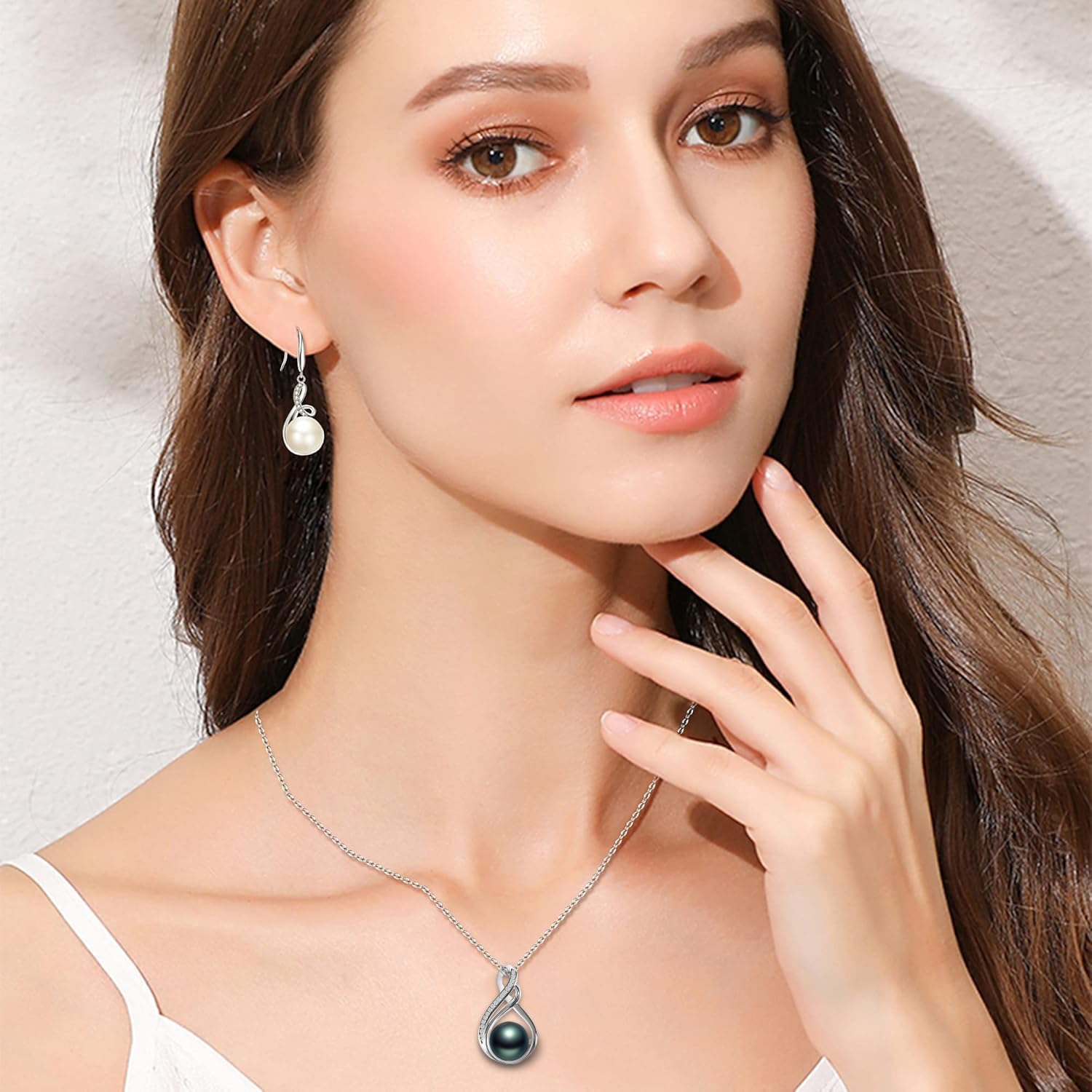 Mothers Day Gifts Mom Necklace For Women 925 Sterling Silver Mother Of Pearl Necklace Birthday Christmas Mom Gifts - Image 3