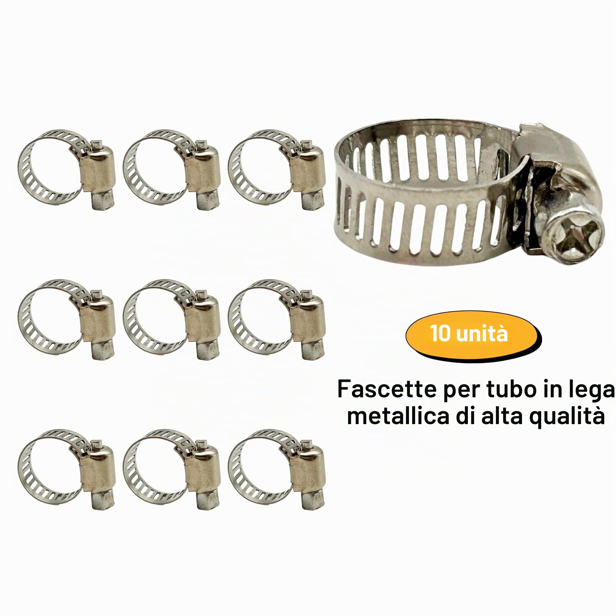 Ø 10 mm 3/8'' (Adatto per 9mm 9.5mm) Tubo Benzina Rinforzato Tubo in gomma intrecciata Carburante per Gasolio 2.4M per Automobili Barca Generatori ATV con 10pcs Fascette Stringitubo