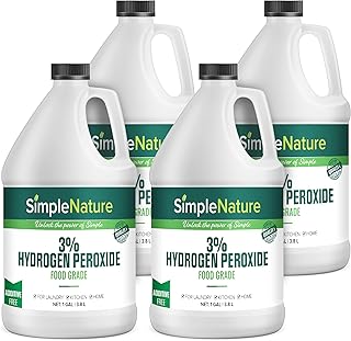 3% Food Grade Hydrogen Peroxide Solution - 4 Gallons - Natural Multipurpose Cleaner - Made in USA - Ideal for Commercial, Residential, Kitchen, Bath, Laundry, and More - Ecofriendly
