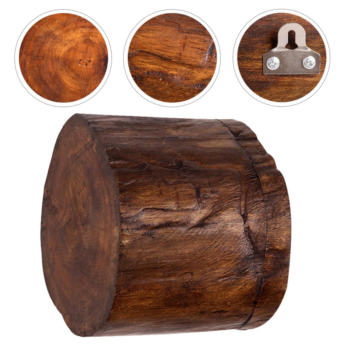 OUNONA Porta Rotolo Igienico in Legno Massello Stile Semplice e Creativo Bordi Lisci, Contenitore Pratico a Forma di Albero per Bagno in Appartamento