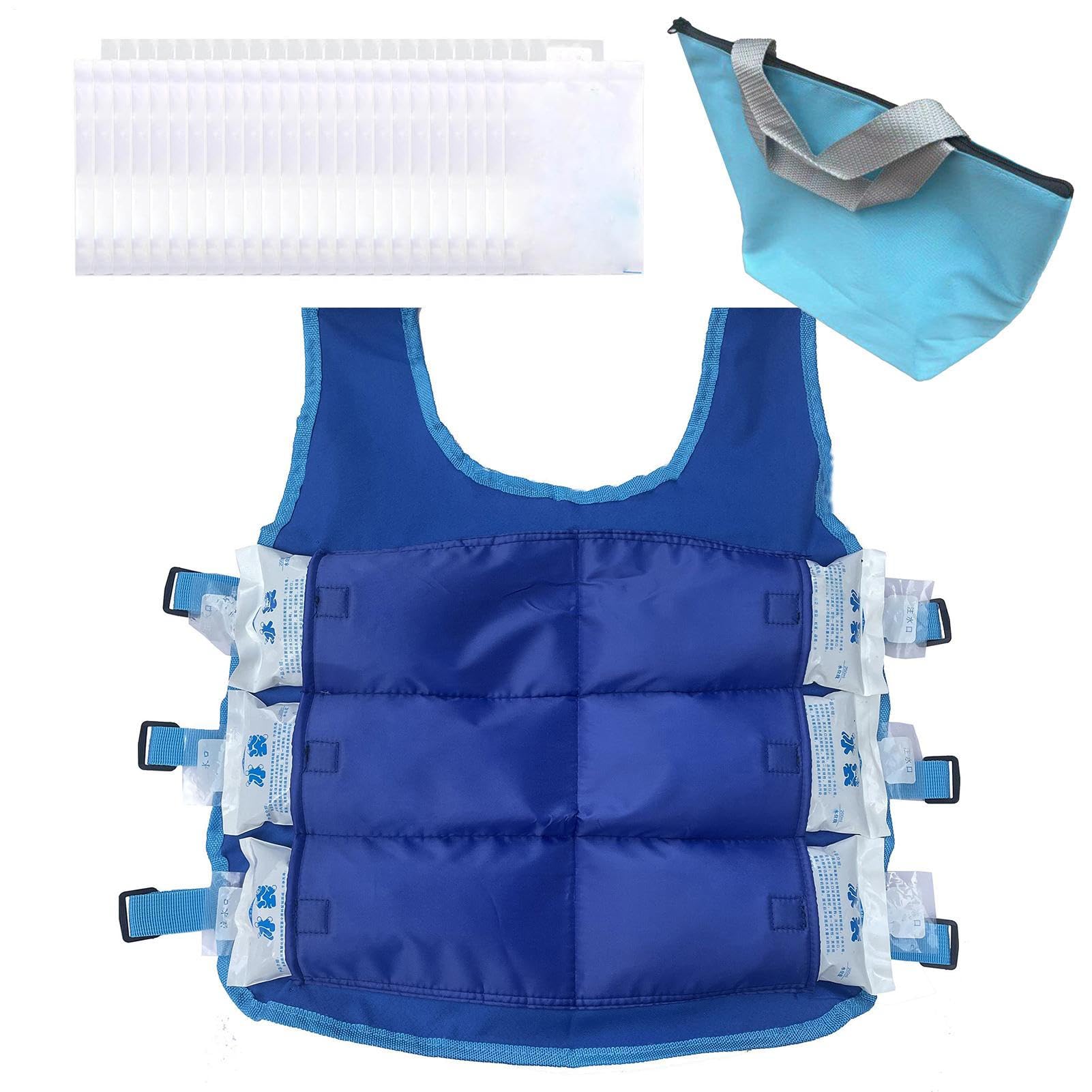 Manteau de glace rafraîchissant - Gilet froid réglable, équipement de décharge de chaleur en plein air | Poches à glace intégrées - Design léger, gilet rafraîchissant respirant avec inserts froids