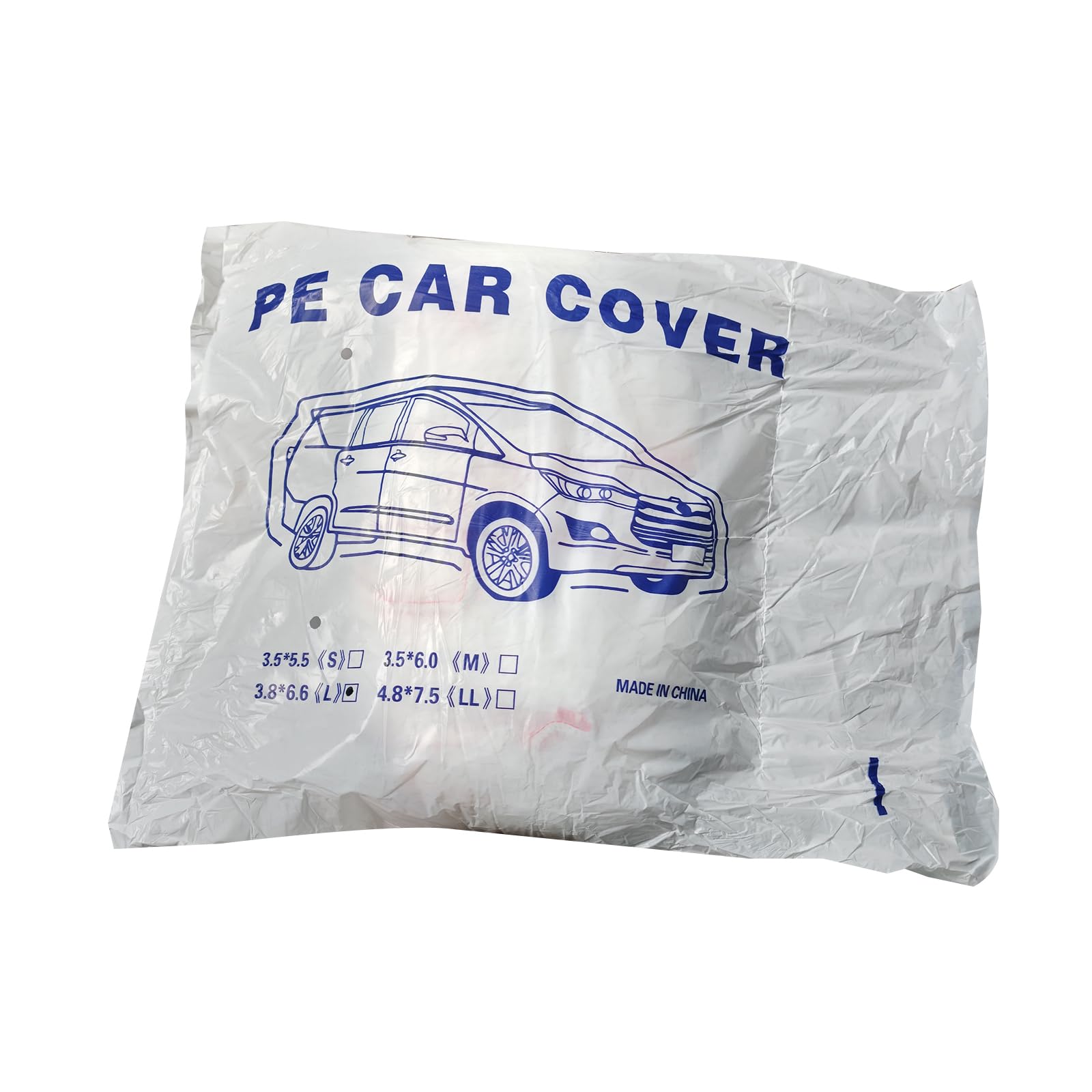 Vroelos 12 5x21 5 Clear Plastic Disposable Car Protective Cover Temporary Universal Rain Dust Garage Full Coverage Car — view 2