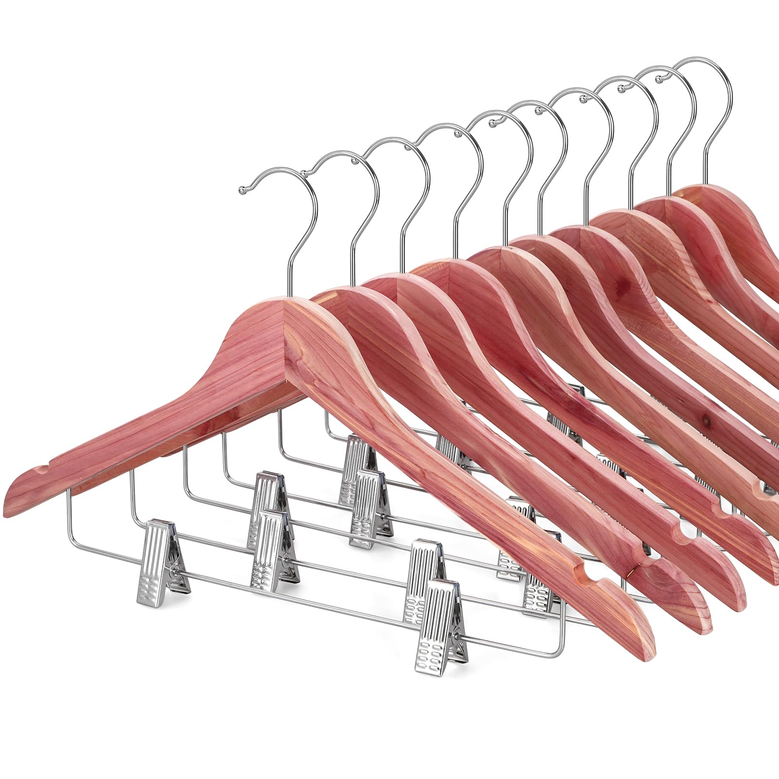 TOPIA HANGER Red Cedar Hangers 10-Pack