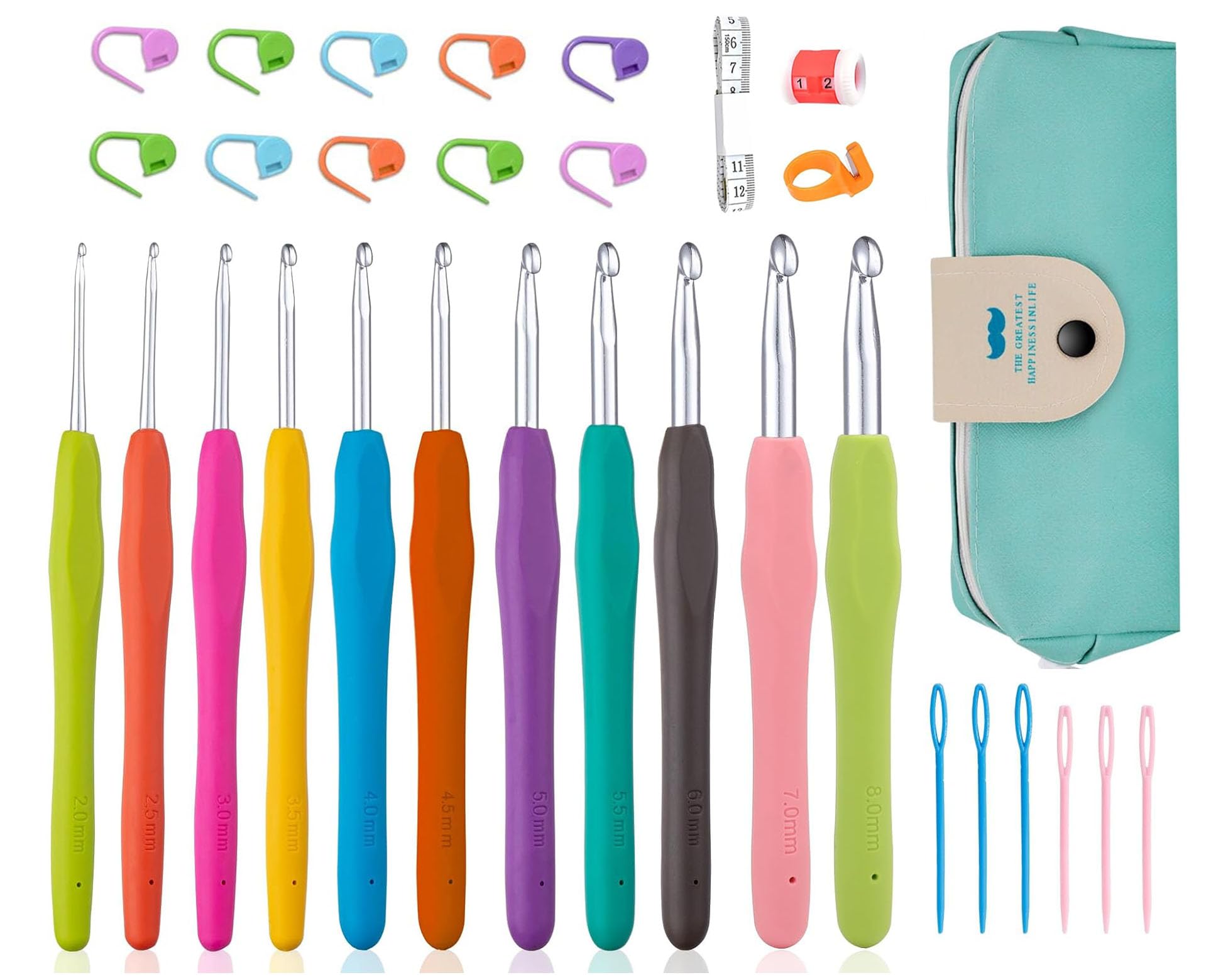 Set Uncinetto 12 Pezzi - Kit Completo 2.0-8.0mm Con Accessori Per Principianti E Esperti - Foto 7