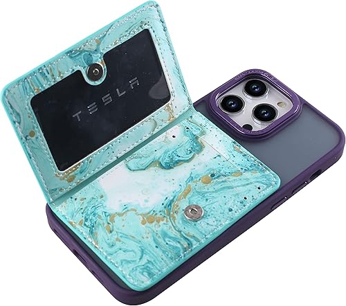 Miniatura 8 de CHEAP SUNDAY CheapSunday - Tarjetero de identificación para la parte posterior del teléfono, billetera de cuero para teléfono con soporte,