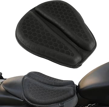 SUNPIE Motorcycle Seat Cushion Gel Pad Foldable Soft Seats with Pressure Relief Pads for Motorcycles Breathable and Shock Absorption Lightweight Large Seat Pad for Long RidesLarge